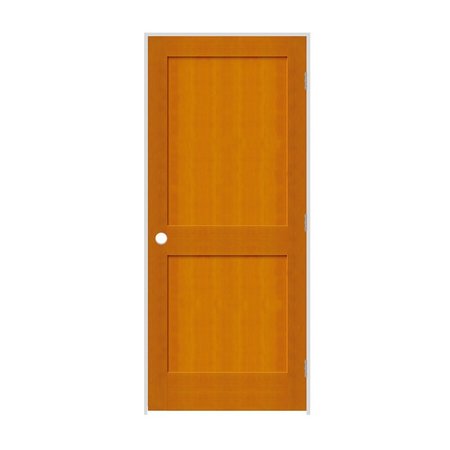 CODEL DOORS 28" x 80" x 1-3/8" Fir 2-Panel Interior Shaker 7-1/4" LH Prehung Door with Satin Nickel Hinges 2468fir8402LH15714